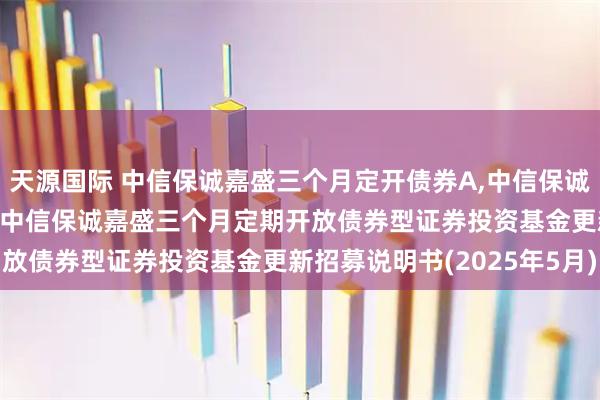 天源国际 中信保诚嘉盛三个月定开债券A,中信保诚嘉盛三个月定开债券C: 中信保诚嘉盛三个月定期开放债券型证券投资基金更新招募说明书(2025年5月)