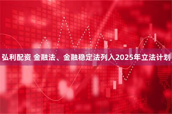 弘利配资 金融法、金融稳定法列入2025年立法计划